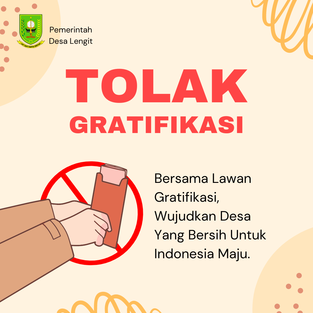 Merah dan Krem Ilustrasi Tolak Gratifikasi Konten Instagram